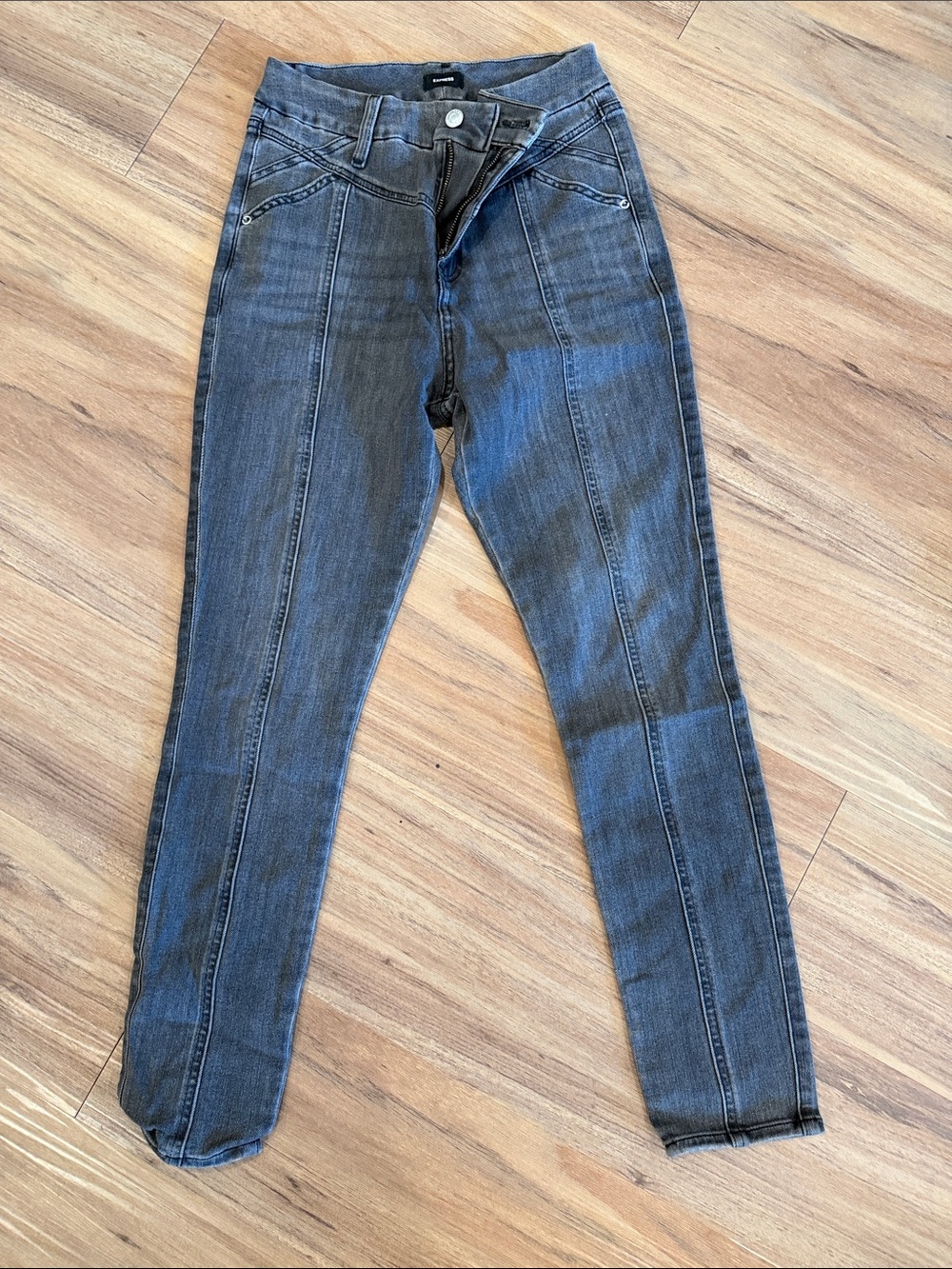 High-Rise Slim Women’s Jeans - Dark Gray